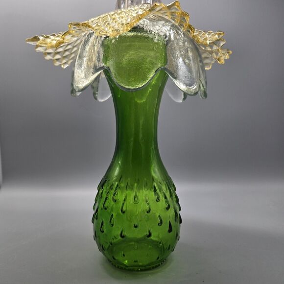 Folk Art Glass Mushroom 11" Tall Home Decor Lawn Ornament - Picture 5 of 8